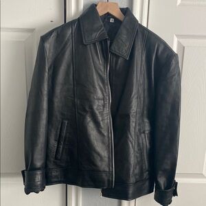 NWOT Men's Black Leather Jacket 🖤 Goth Grunge Punk Style